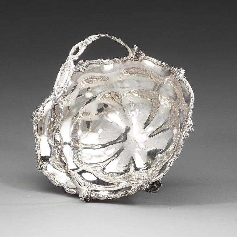 A Russian mid 19th century silver fruit-basket, mark of Josef Nordberg, St Petersburg 1857.