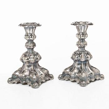 Candelsticks, a pair, silver, TESI, Gothenburg, 1959.
