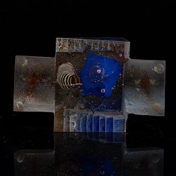 A glass sculpture by Bertil Vallien, for Kosta Boda.