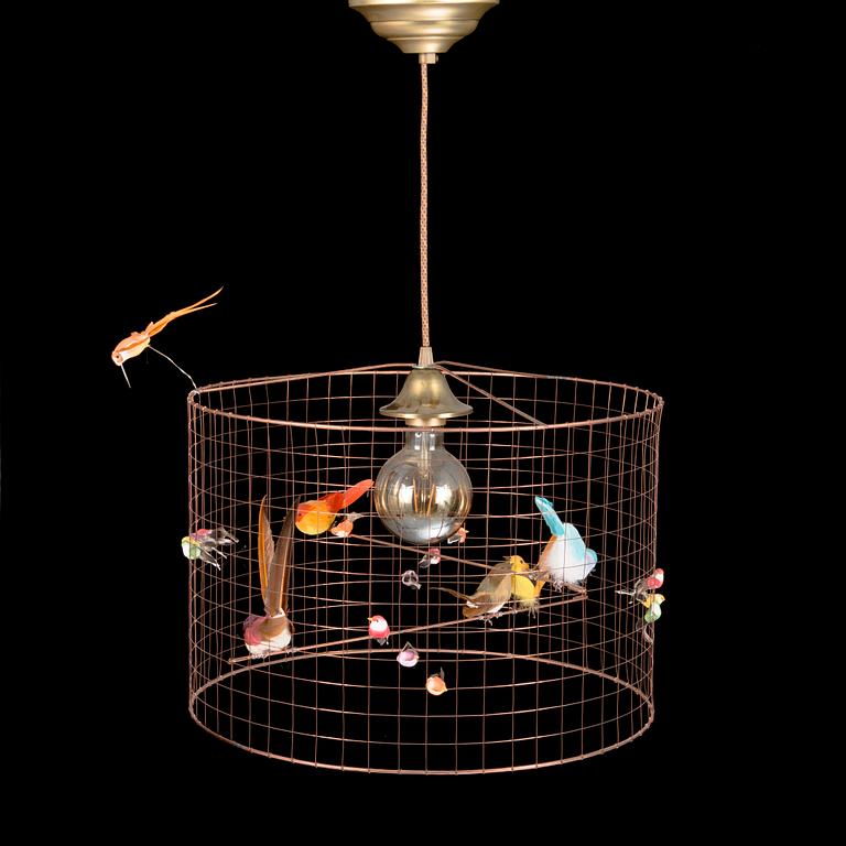 Mathieu Challieres, fågellampa/taklampa, Petite Volière.