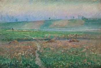 584. Anshelm Schultzberg, French summer landscape, Grez-sur-Loing.