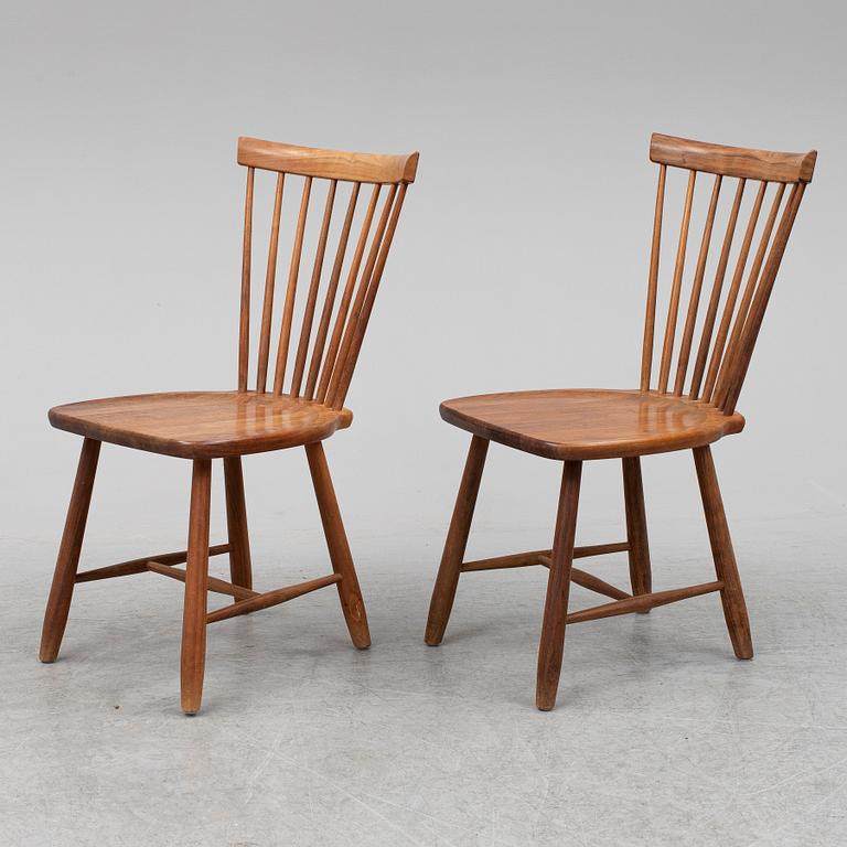 Six chairs by Carl Malmsten, limited edition, for Stolab, 2012.