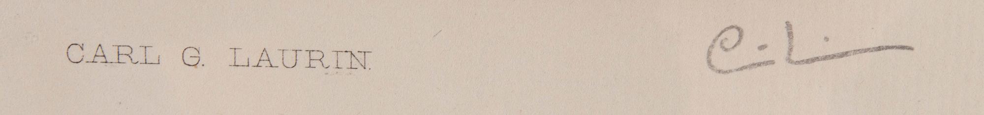 CARL LARSSON, etsning, signerad C.L.