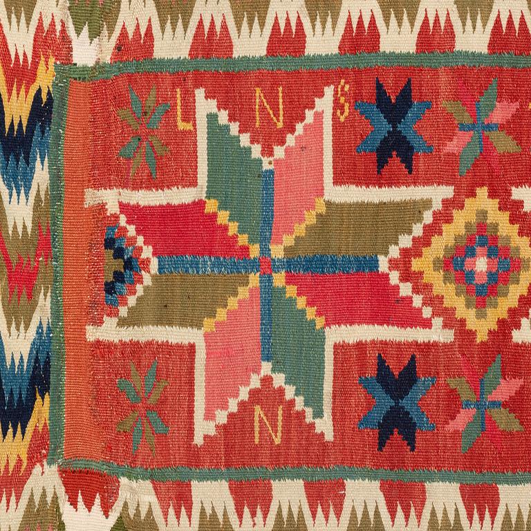 Åkdyna, rölakan, ca 108,5 × 50 cm, Oxie härad, signerad LNS SPD NLS, från omkring 1800-1825.