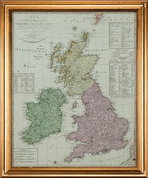 KARTA, "Storbritannien och Irland", IGL Weidner, Weimar 1801.