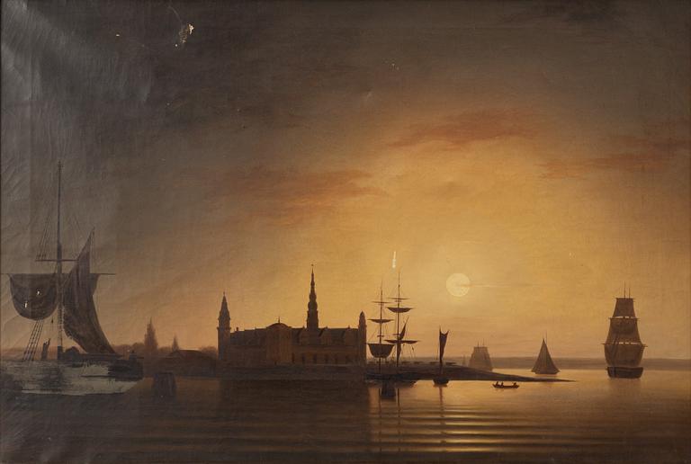 Moonlight over Kronborg Castle, Helsingør.