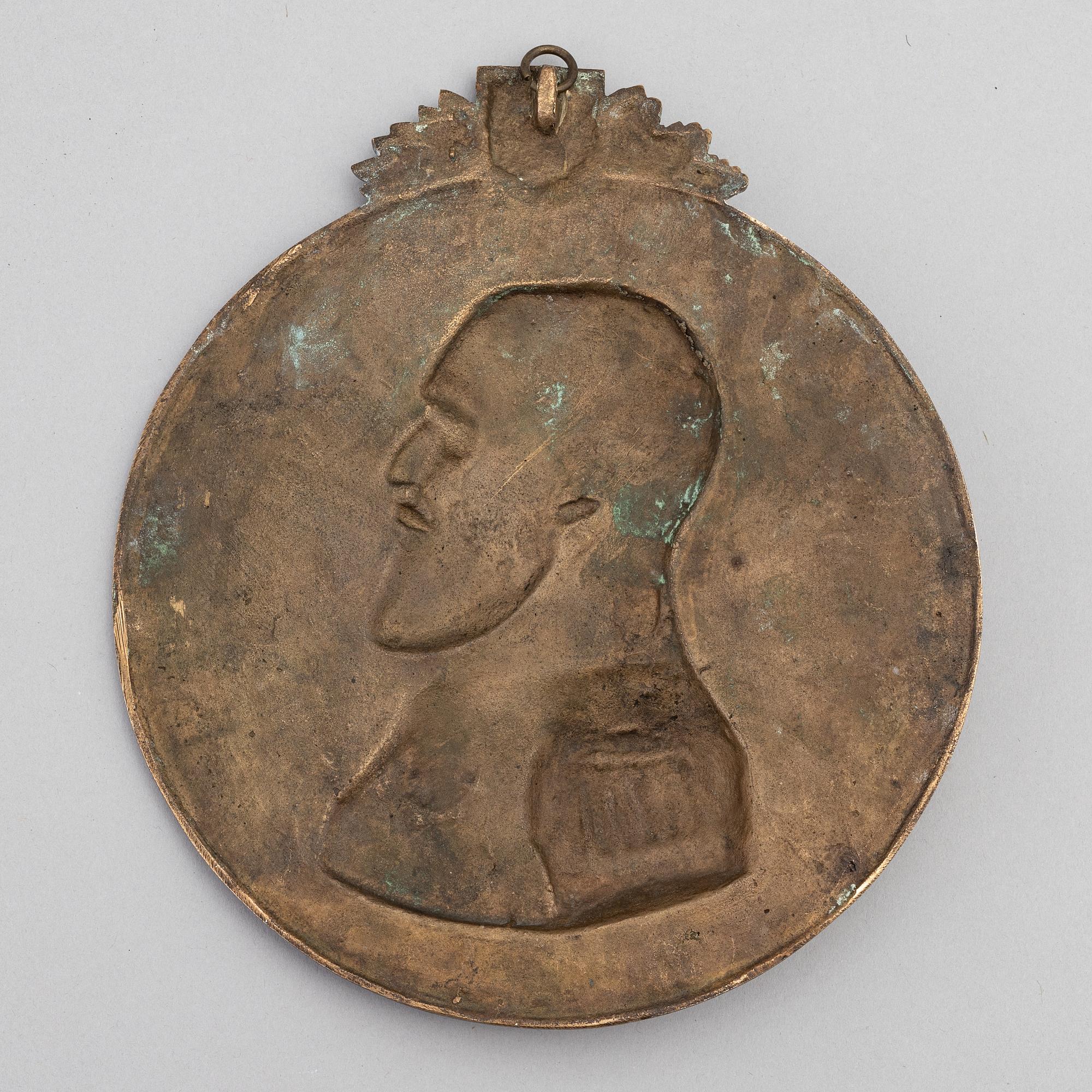 Medaillon, bronze, A. Bargas, Alexandre III Empereur de toutes les Russies, Cronstadt 1891.