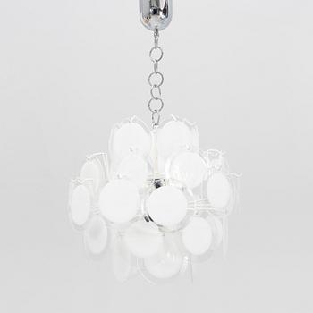 An Italian glass chandelier, contemporary.