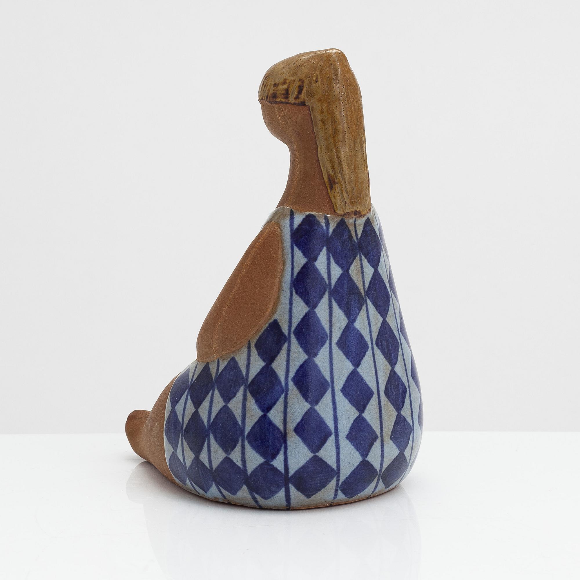 Lisa Larson, figurin, stengods, "Amalia", Gustavsberg.