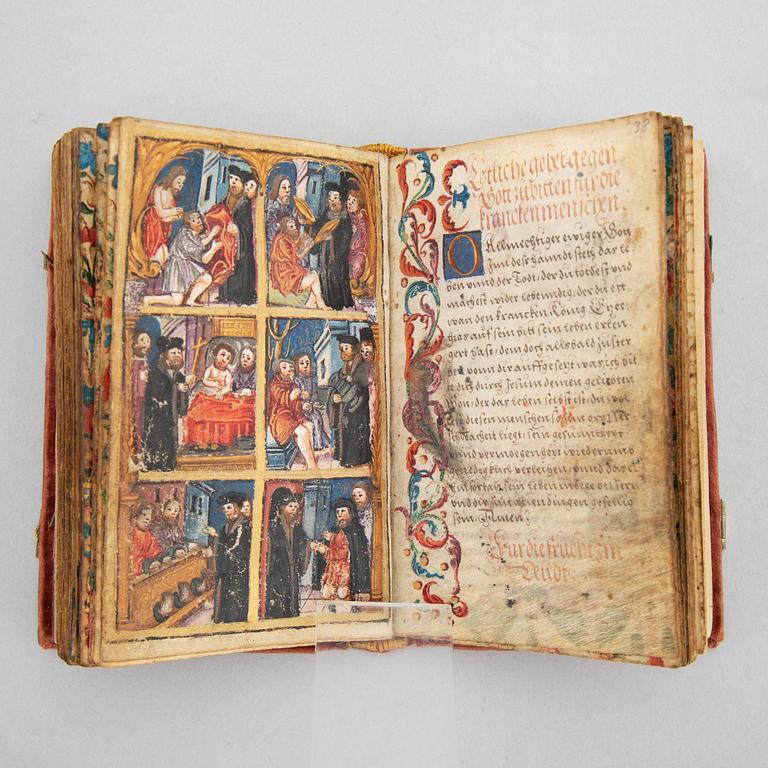 Medieval prayer book, 1523.