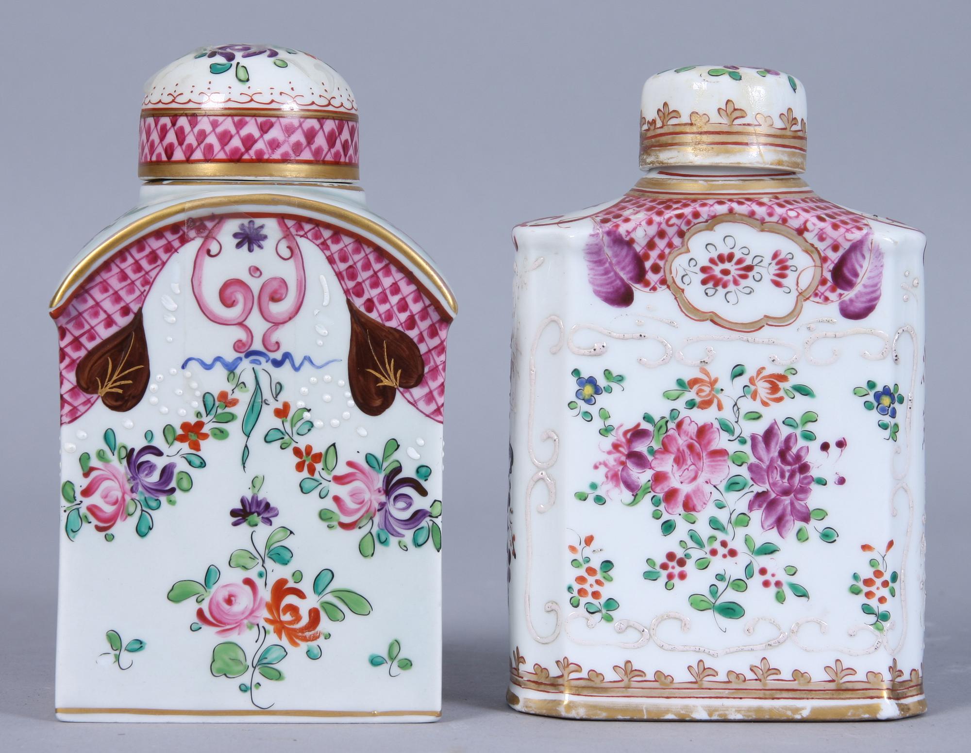 TEDOSOR, 2 st, porslin, troligen Samson, 1900-tal.