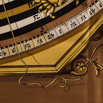 A Hermès silk scarf "Astrologi / Dies et Hore" designed by Francoise Faconnet 1963.