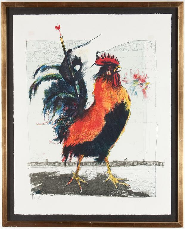 BENGT LANDIN, färglitografi, signerad EA-upplaga, daterad 1973.