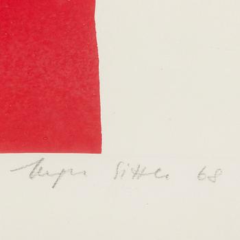 INGER SITTER, litograph in color, signed and dated -68, numbered 8/10.