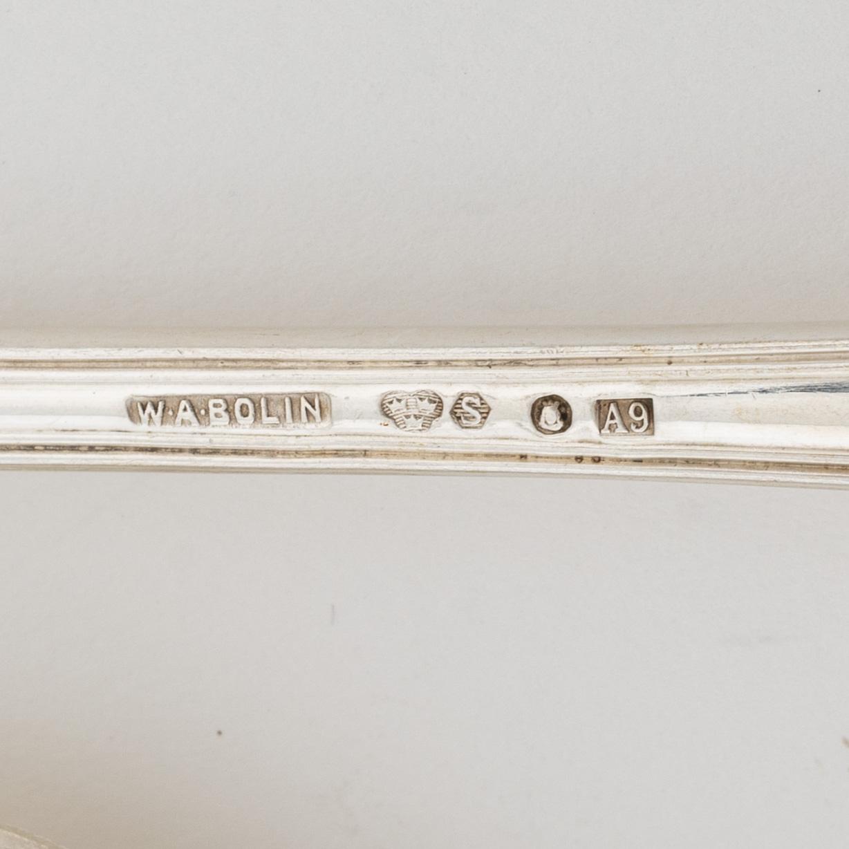 A 99-piece silver model G cutlery service, mark of W.A. Bolin, Stockholm, including 1950.