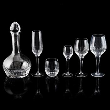 SIGVARD BERNADOTTE, glasservis, 89 delar.  "Marianne Millenium", Sigvard Bernadotte, 2000.