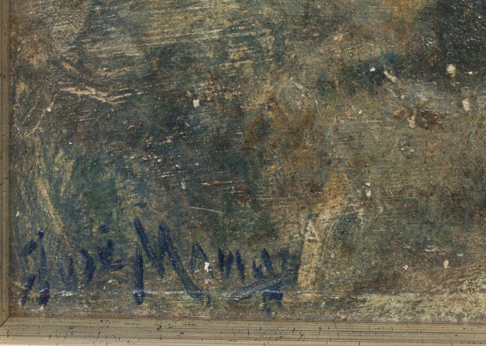 JOSÉ MANGE, olja på pannå, signerad.