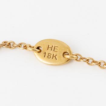 Engelbert, collier, "pavé heart", 18K guld med briljantslipade diamanter.