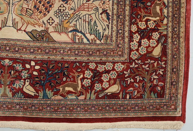 SEMI-ANTIQUE KASHAN so called Dabir. 210,5 x 129,5 cm.