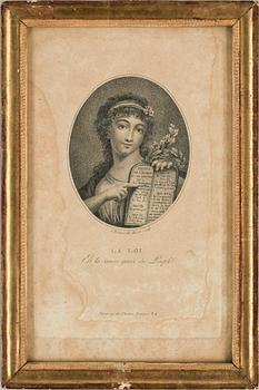 PARTI KOPPARSTICK OCH GRAFISKA BLAD, 7 st, 1700-1800-tal.