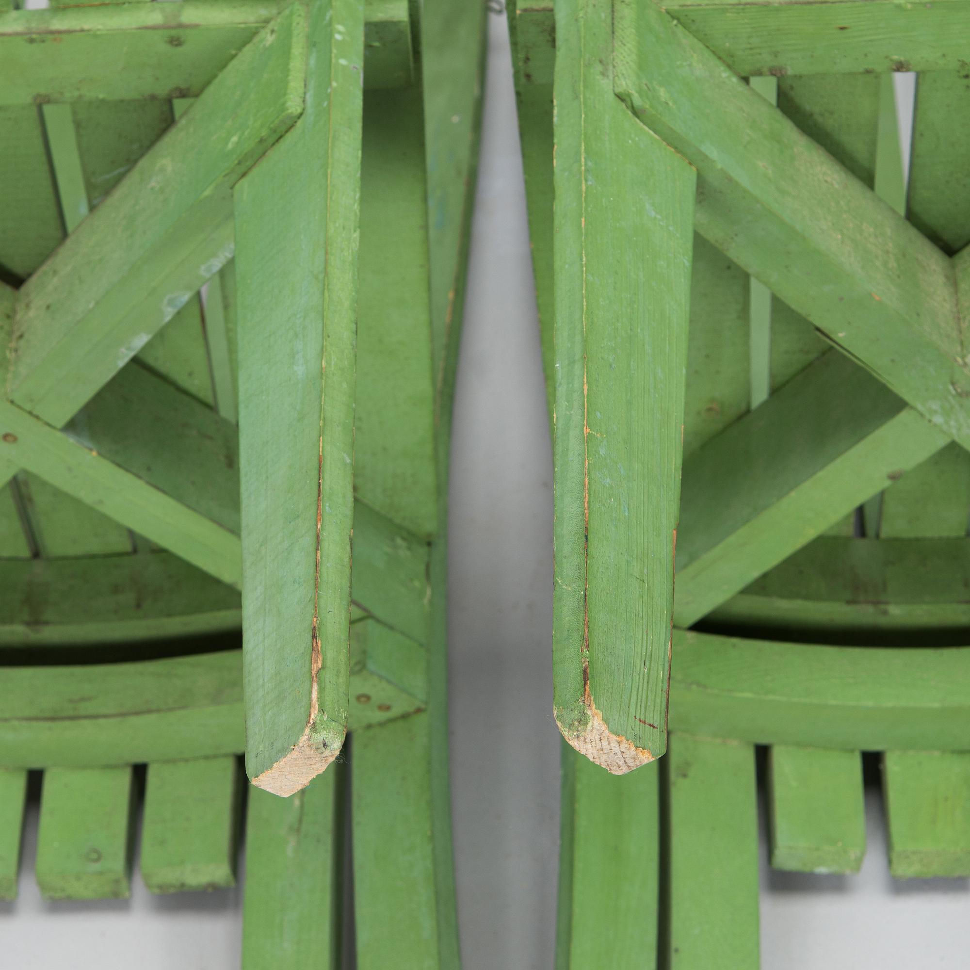 Alvar & Aino Aalto, Four early 1950s 'Aurinko' (Sun-serial) garden chairs, model 910  for O.Y. Huonekalu- ja Rakennustyötehdas A.B.