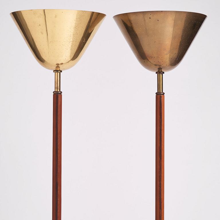 Carl-Axel Acking, a pair of floor lamps model "2646", Bröderna Malmströms Metallvarufabrik, Malmö 1940s-50s.