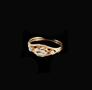 RING, 18k guld med diamanter, tot. ca 0.25 ct.