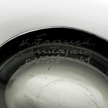 A SIGNED GLASS VASE KF 234.