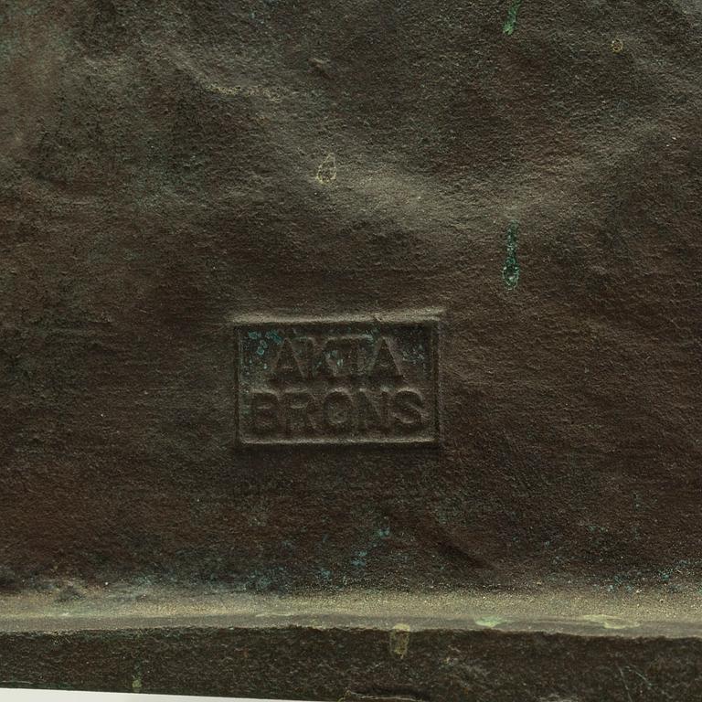 LJUSPLAKETT, brons, 1900 talets första hälft.