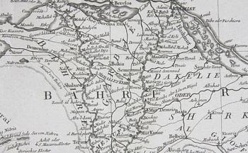 KARTA, "EGYPTEN oder MISIR", von Herrn F.A Schraembl, MDCCLXXXVII.