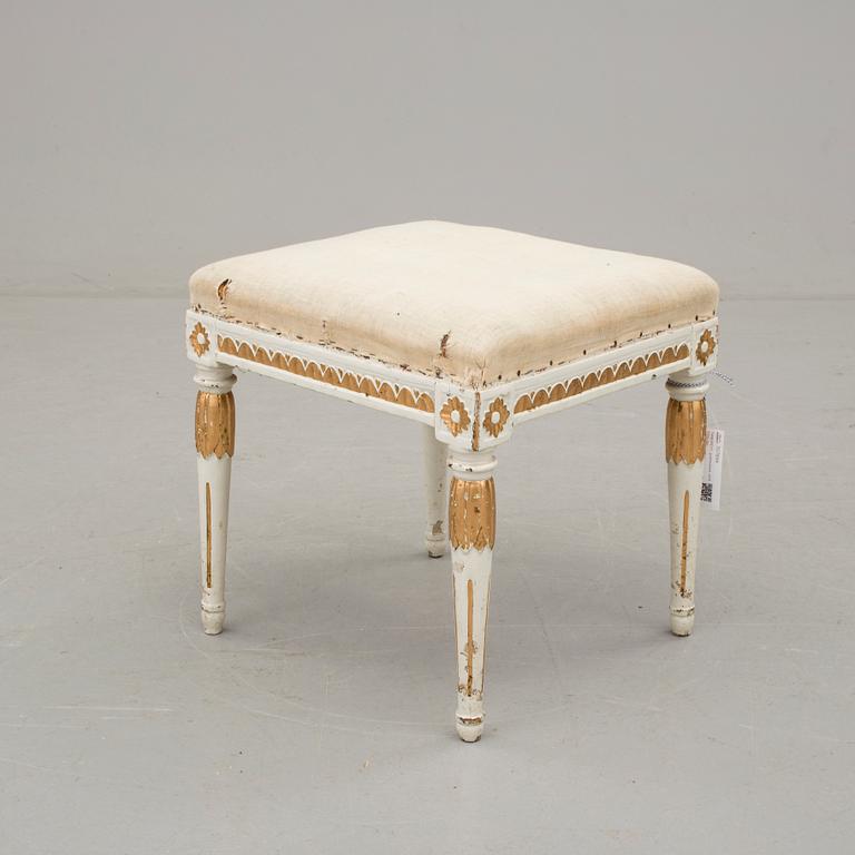 TABURETT, gustaviansk, sent 1700-tal.