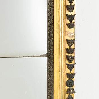Mirror/mirror wall panel, late Gustavian, circa 1800.