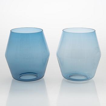 Tapio Wirkkala, glasskärmar, 5 st, Iittala 1960-tal.