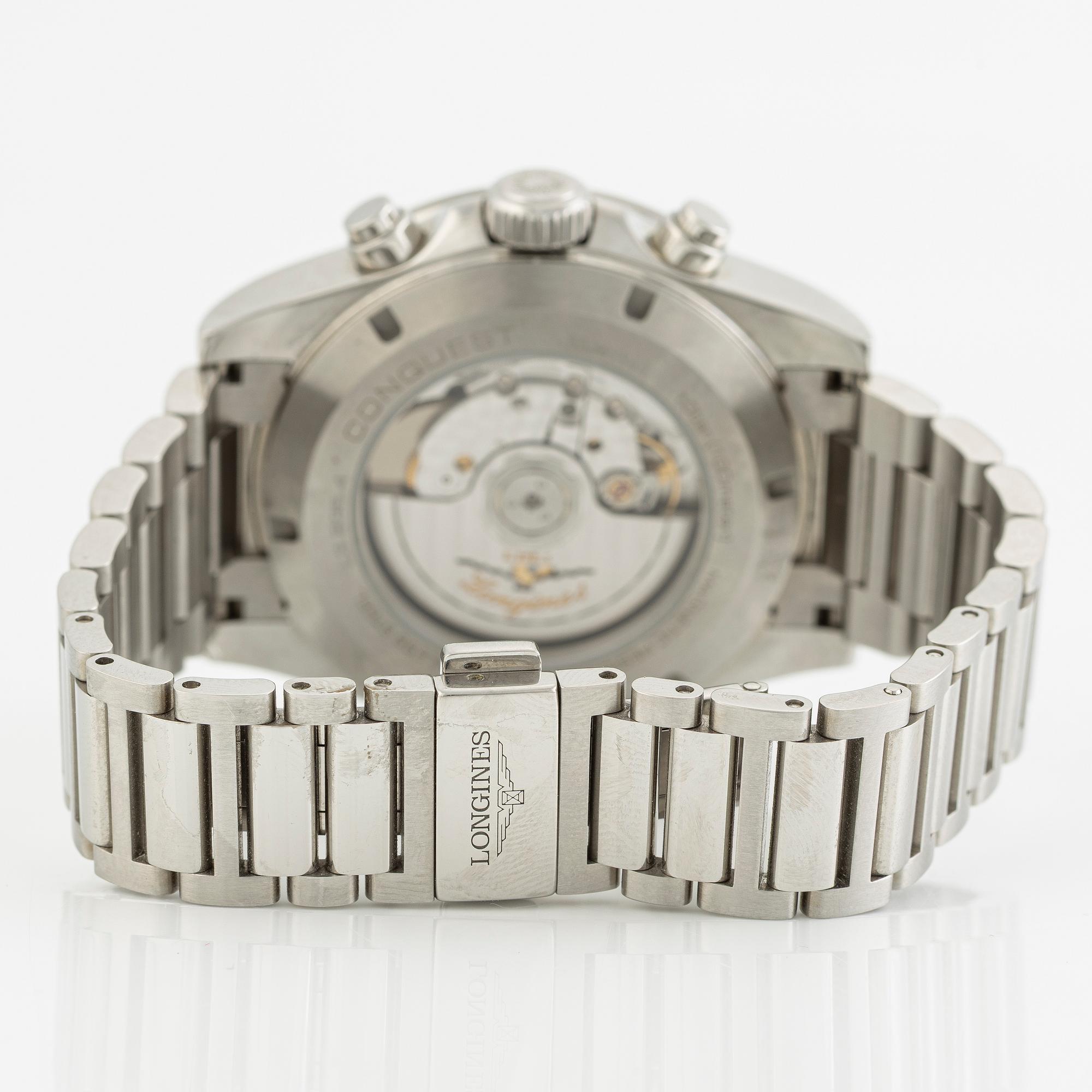 Longines, Conquest Chronograph, wristwatch, 42 mm.