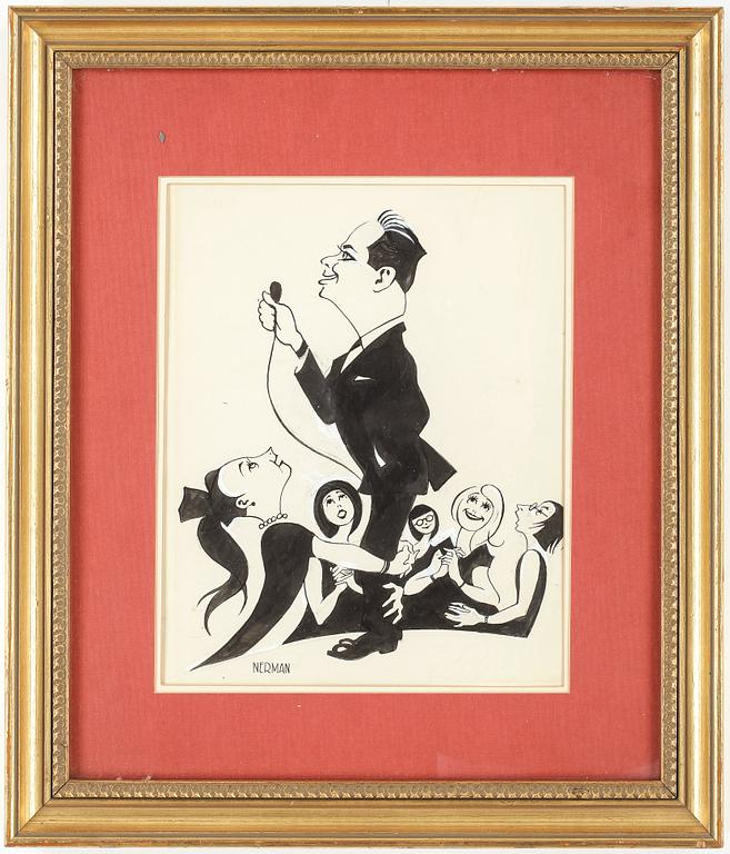 EINAR NERMAN, tusch, signerad.
