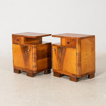 Nightstands, a pair, Art Deco, first half of the 20th century.