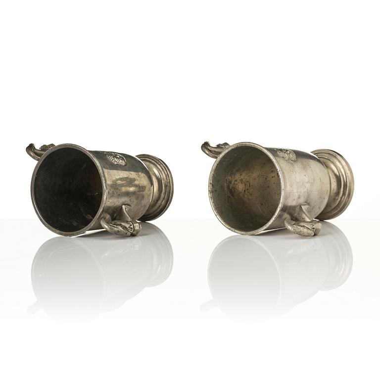 Nils Fougstedt, a set of two Swedish Grace vases, Herman Bergman art foundry, Stockholm, 1930.
