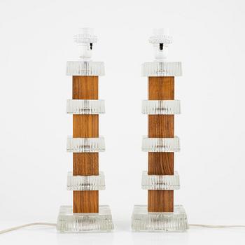 A pair of table lights, 1960's/70's.