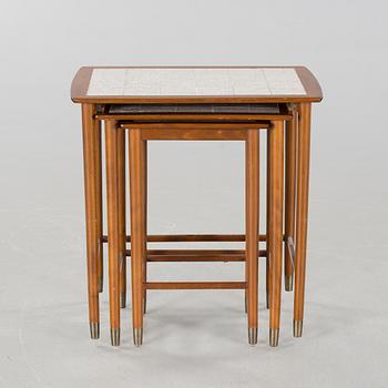 A mid 20th century 3-piece nesting table set.