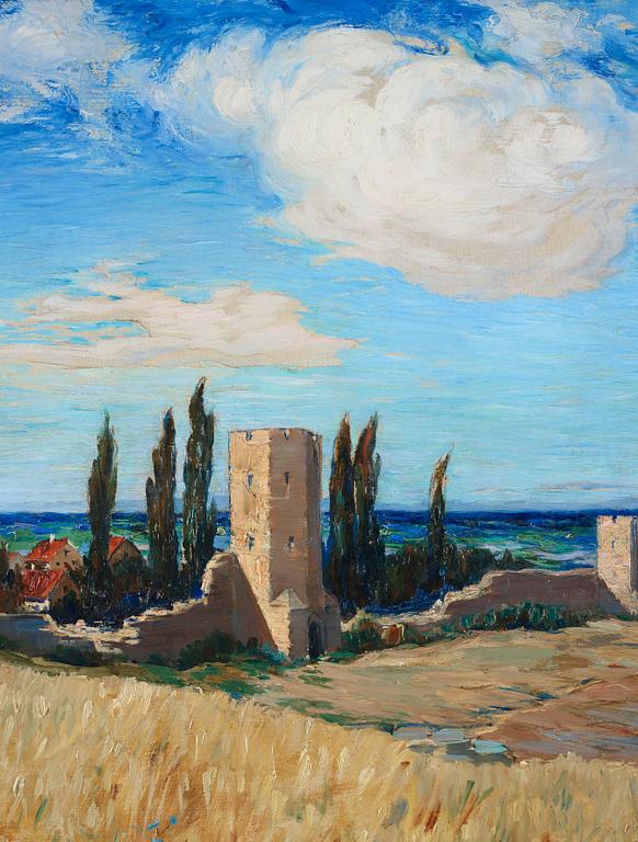 Ingeborg Westfelt-Eggertz, View over Visby City Wall from Nordergravar.