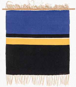 Maria Hillfon, a tapestry, signed Maria Hillfon, approx. 114 x 114 cm.