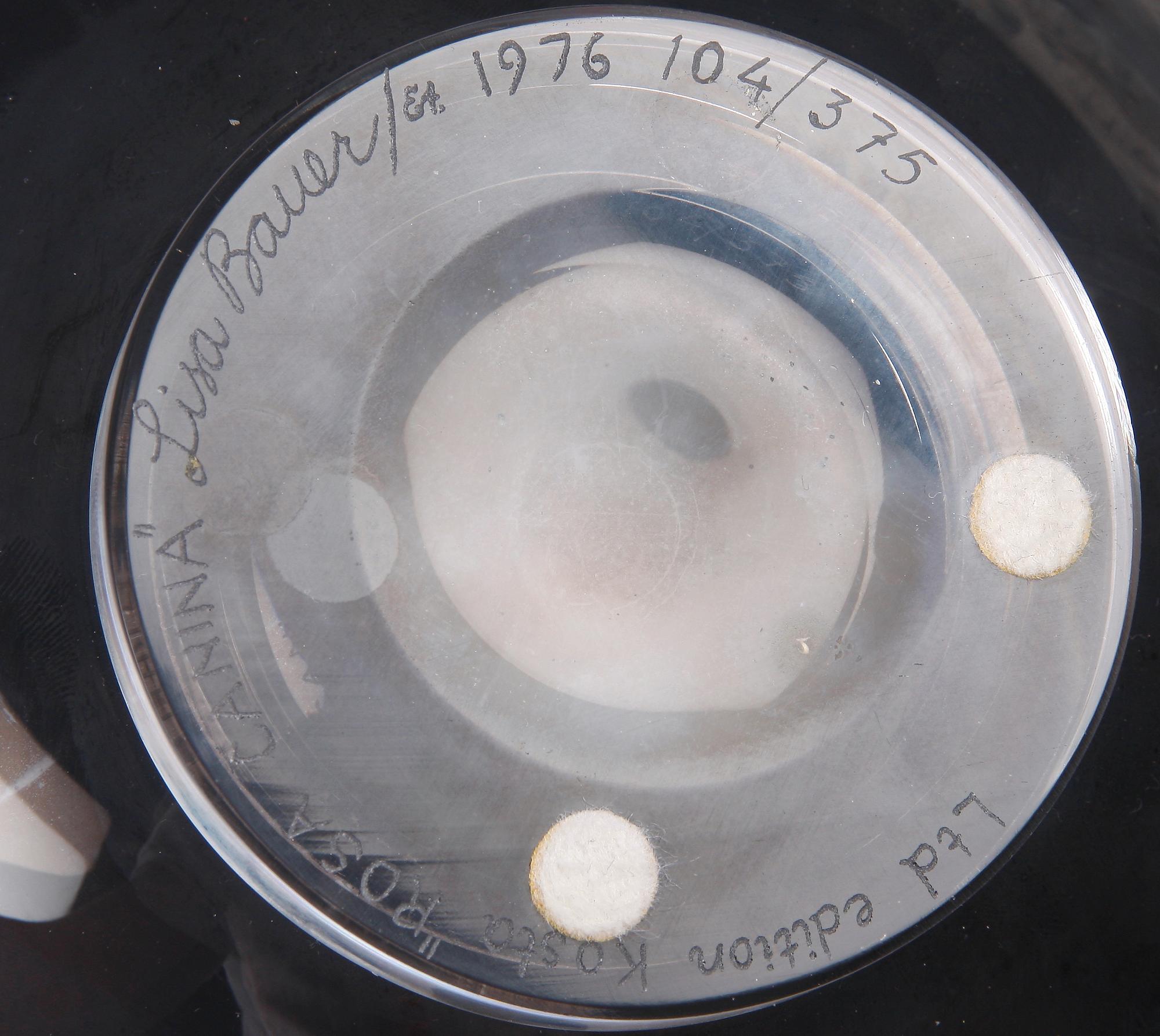 SKÅL, glas, Lisa Bauer, Kosta Limited Edition. Sign och numr 104/375.