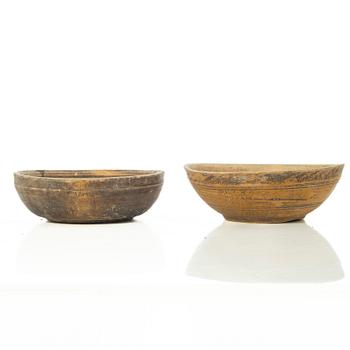 Bowls, 5 pcs, folk art, 19th century.