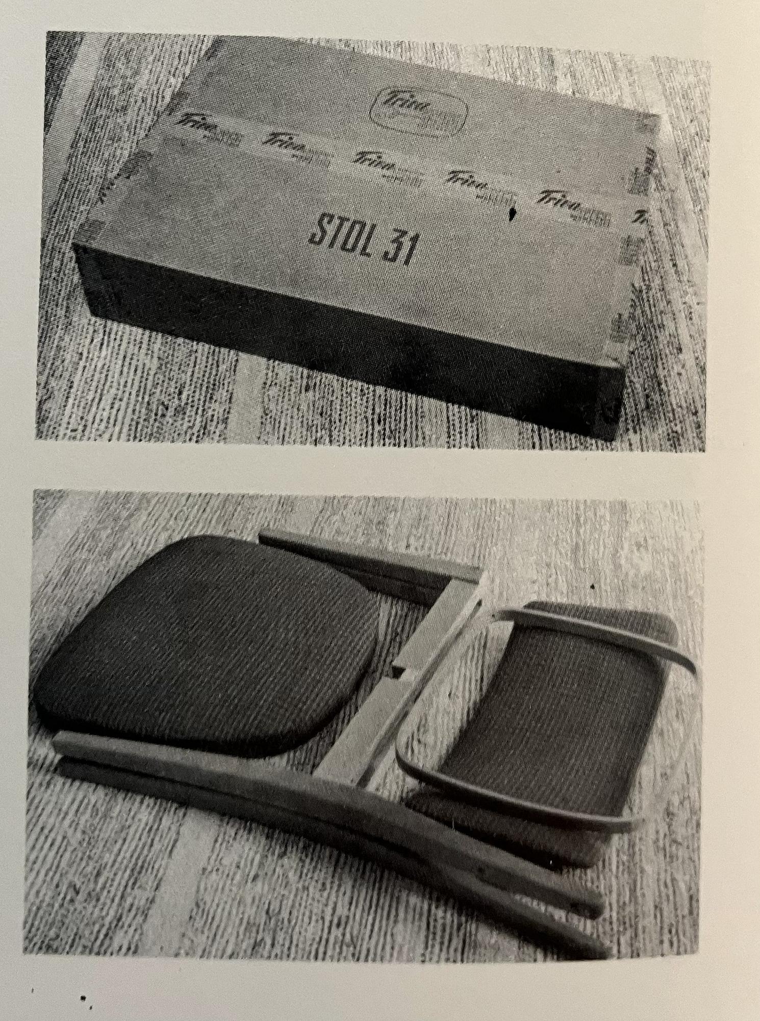 Elias Svedberg, a set of four chairs model "31" from the Triva-Bygg series, Nordiska Kompaniet, 1940s.