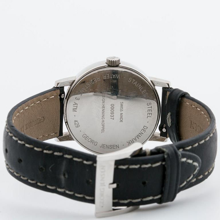 GEORG JENSEN, wristwatch,  design Henning Koppel. 32mm.