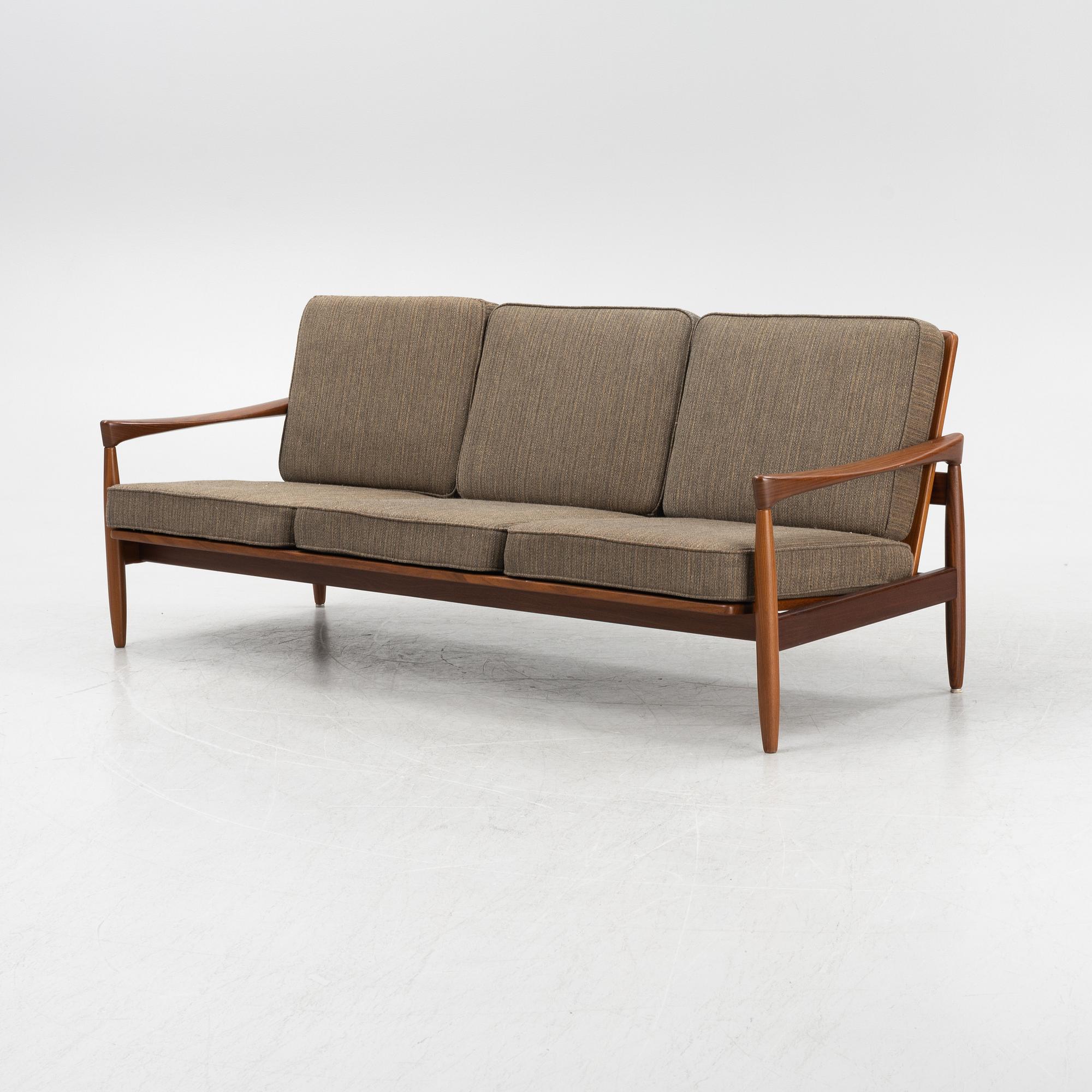 Erik Wørts, a 'Kolding' teak sofa, IKEA, 1960's.