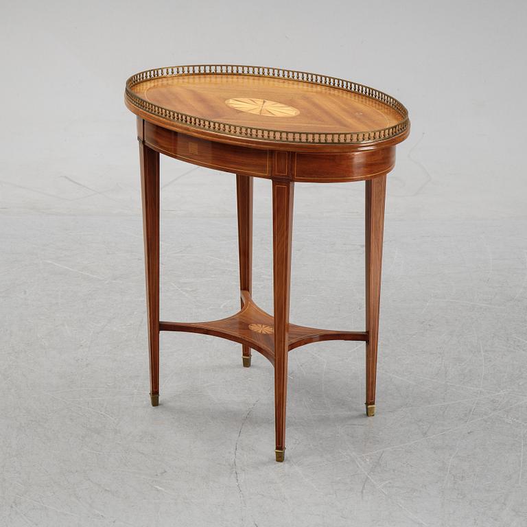 A composite sewing table, Gustavian style, 19th and 20th Century.