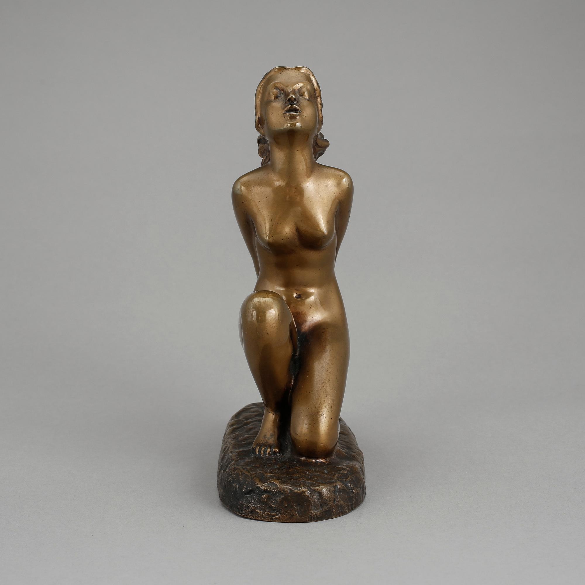 CARIN NILSON, skulptur, brons, signerad.