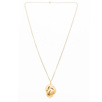 Pendant with chain, 18K gold.