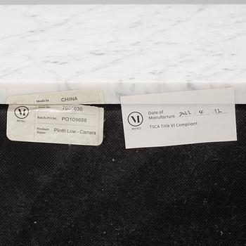 Norm Architects, a marble "Plinth low" coffee table, Audo Copenhagen, Denmark.